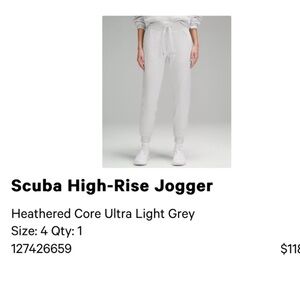 Scuba High-Rise Jogger - Heathered Core Ultra Light Grey